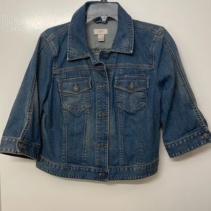 Women’s Loft Crop 3/4 Jean Jacket Large